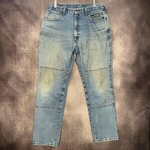 Vintage Draggin Jeans Mens 34x30 Motorcycle Medium Wash Kevlar Lined Double Knee